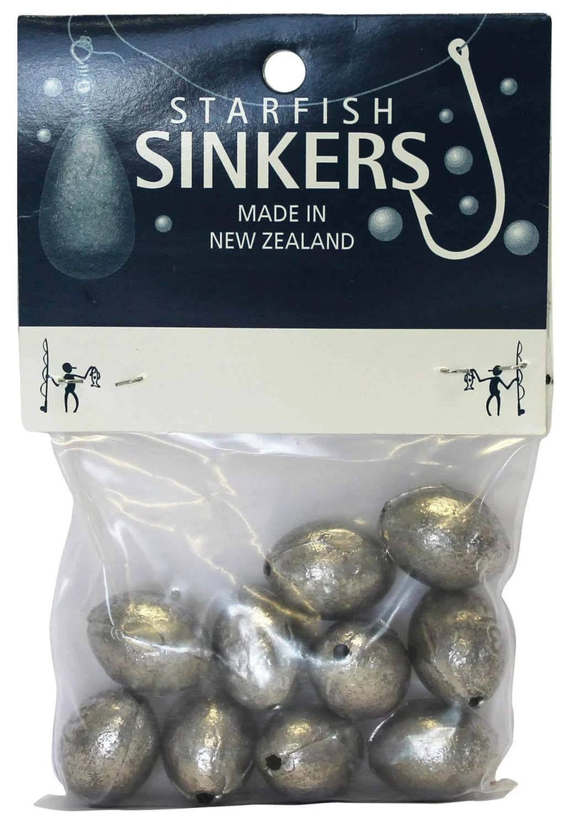 starfish Egg Sinkers Starfish Egg Sinker Packet 3/4oz (10 per pack) Starfish Egg Sinker Packet Three Quarters Ounce Estuary