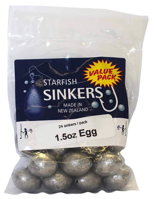 starfish Egg Sinkers Starfish Egg Sinker Value Pack 1.5oz (24 per pack) Starfish Egg Sinker Value Pack 1.5oz Sinkers