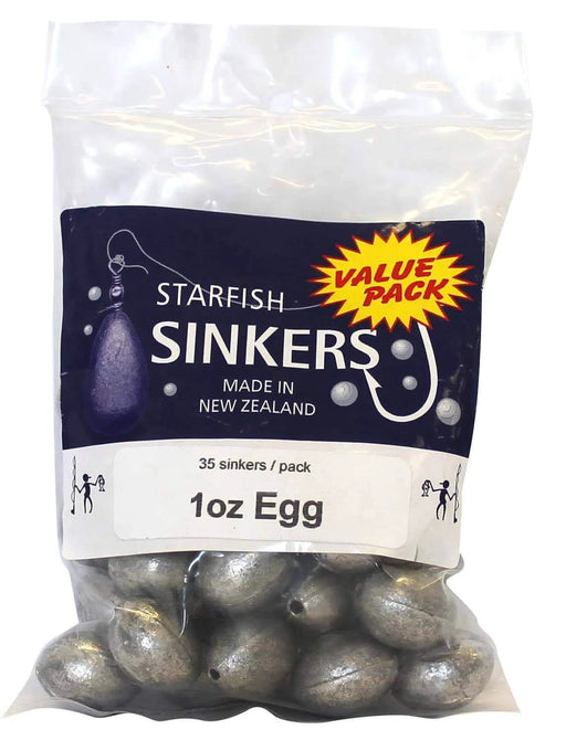 starfish Egg Sinkers Starfish Egg Sinker Value Pack 1oz (35 per pack) Starfish Egg Sinker Value Pack 1oz for Estuary Anglers