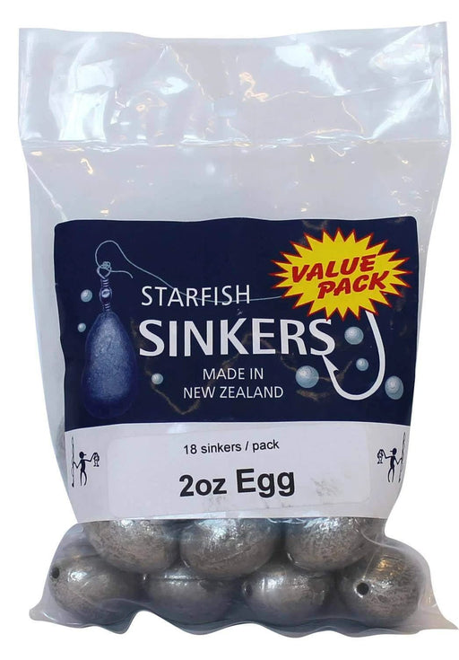 starfish Egg Sinkers Starfish Egg Sinker Value Pack 2oz (18 per pack) Starfish Egg Sinker Value Pack 2oz 18 Premium Sinkers