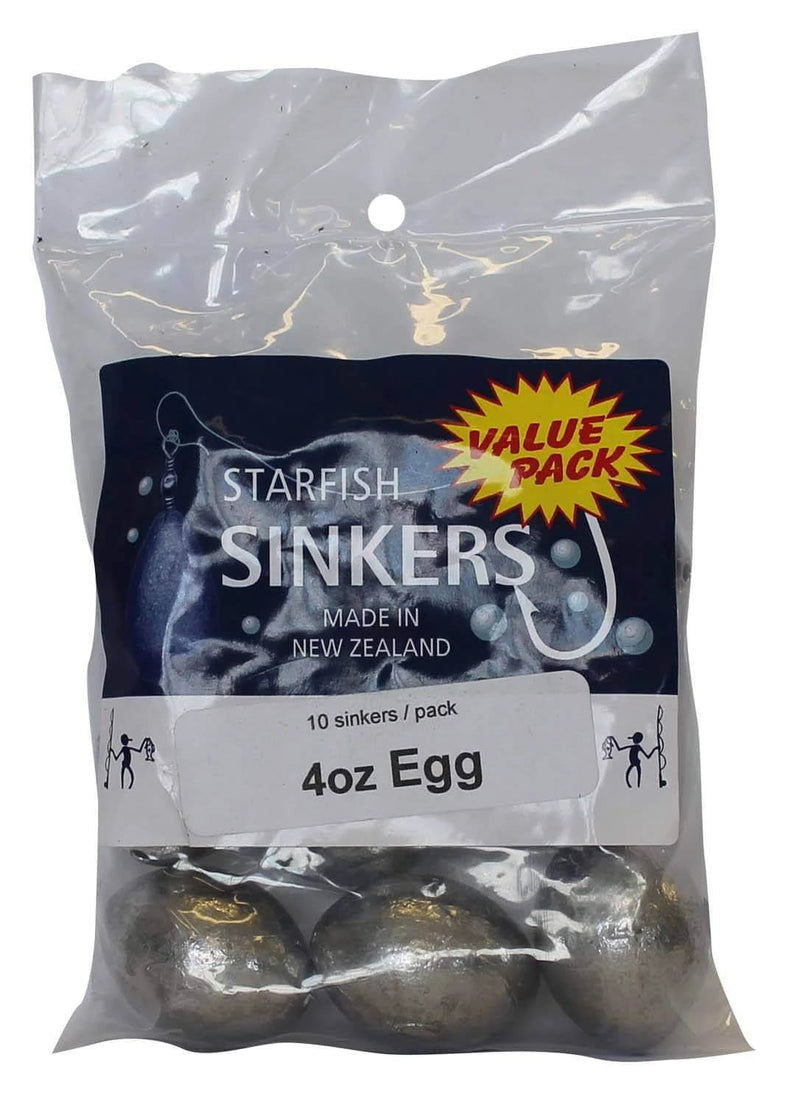 starfish Egg Sinkers Starfish Egg Sinker Value Pack 4oz (10 per pack) Starfish Egg Sinker 4oz Value Pack 10 Sinkers