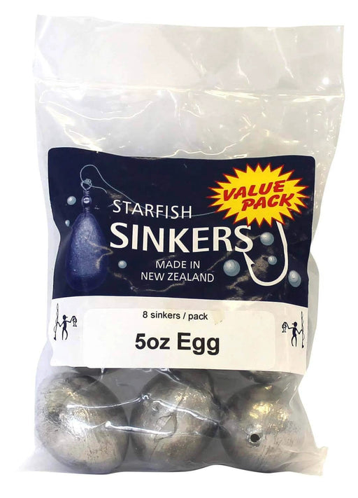 starfish Egg Sinkers Starfish Egg Sinker Value Pack 5oz (8 per pack) Starfish Egg Sinker Value Pack 5oz For Estuary Fishing