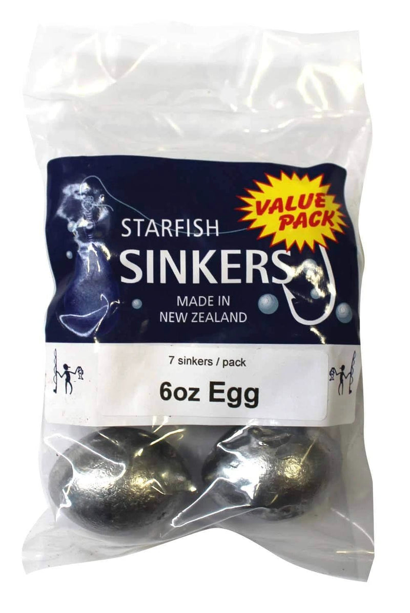 starfish Egg Sinkers Starfish Egg Sinker Value Pack 6oz (7 per pack) Starfish Egg Sinker 6oz Value Pack 7 Per Pack