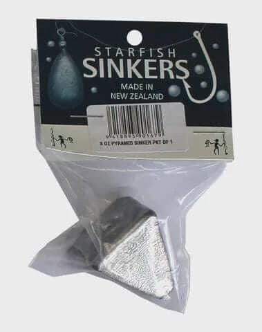 starfish General Starfish Pyramid Sinker Packet 8oz (1 per pack) Starfish Pyramid Sinker Packet 8oz for Surf Fishing