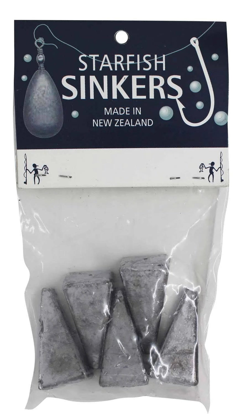 starfish Pyramid Sinkers Starfish Pyramid Sinker Packet 2oz (5 per pack) Starfish Pyramid Sinkers for Surf Fishing 2oz Pack