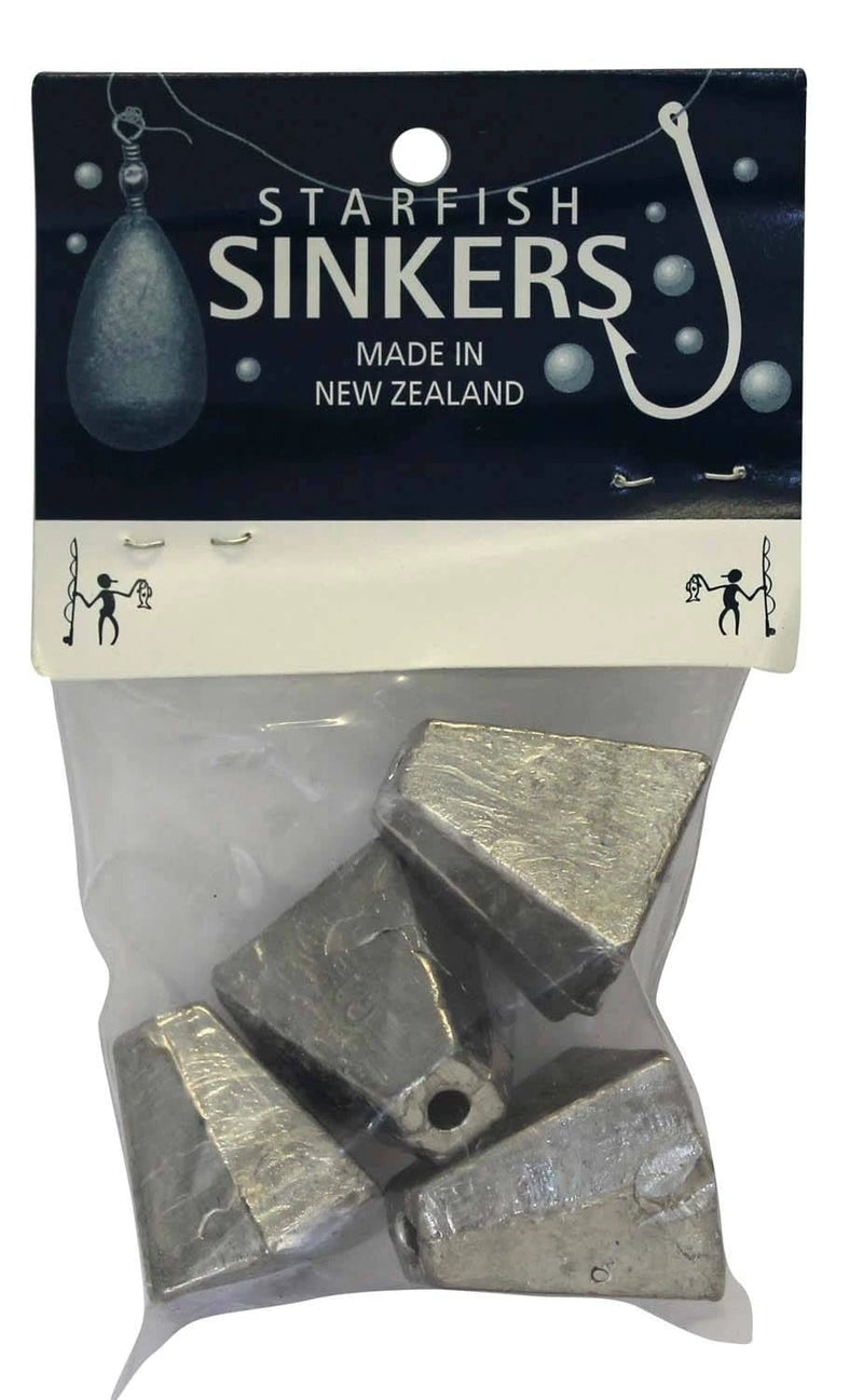 starfish Pyramid Sinkers Starfish Pyramid Sinker Packet 3oz (4 per pack) Starfish Pyramid Sinker 3oz Pack For Surf Fishing