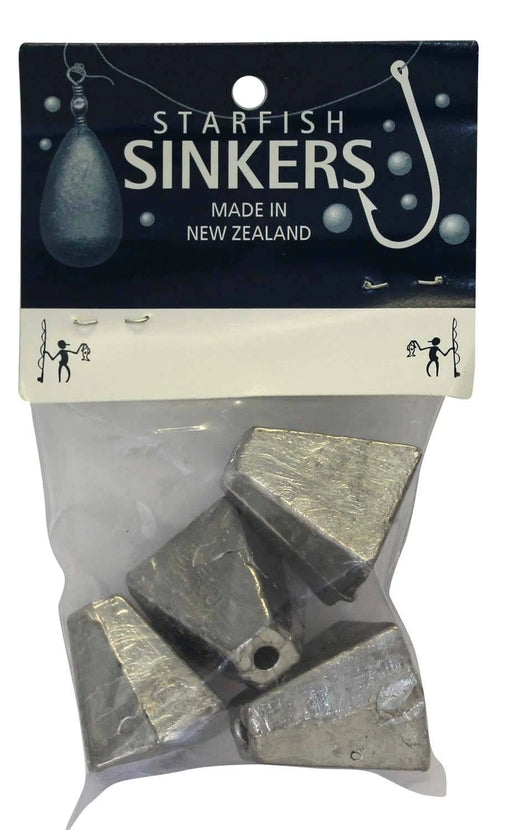 starfish Pyramid Sinkers Starfish Pyramid Sinker Packet 3oz (4 per pack) Starfish Pyramid Sinker 3oz Pack For Surf Fishing