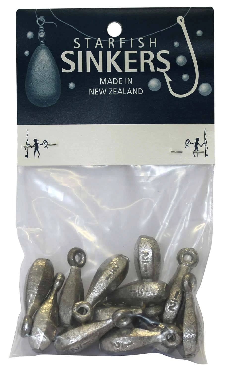 starfish Reef Sinkers Starfish Reef Sinker Packet 1/2oz (12 per pack) Starfish Reef Sinker Packet 1/2oz 12 Pack