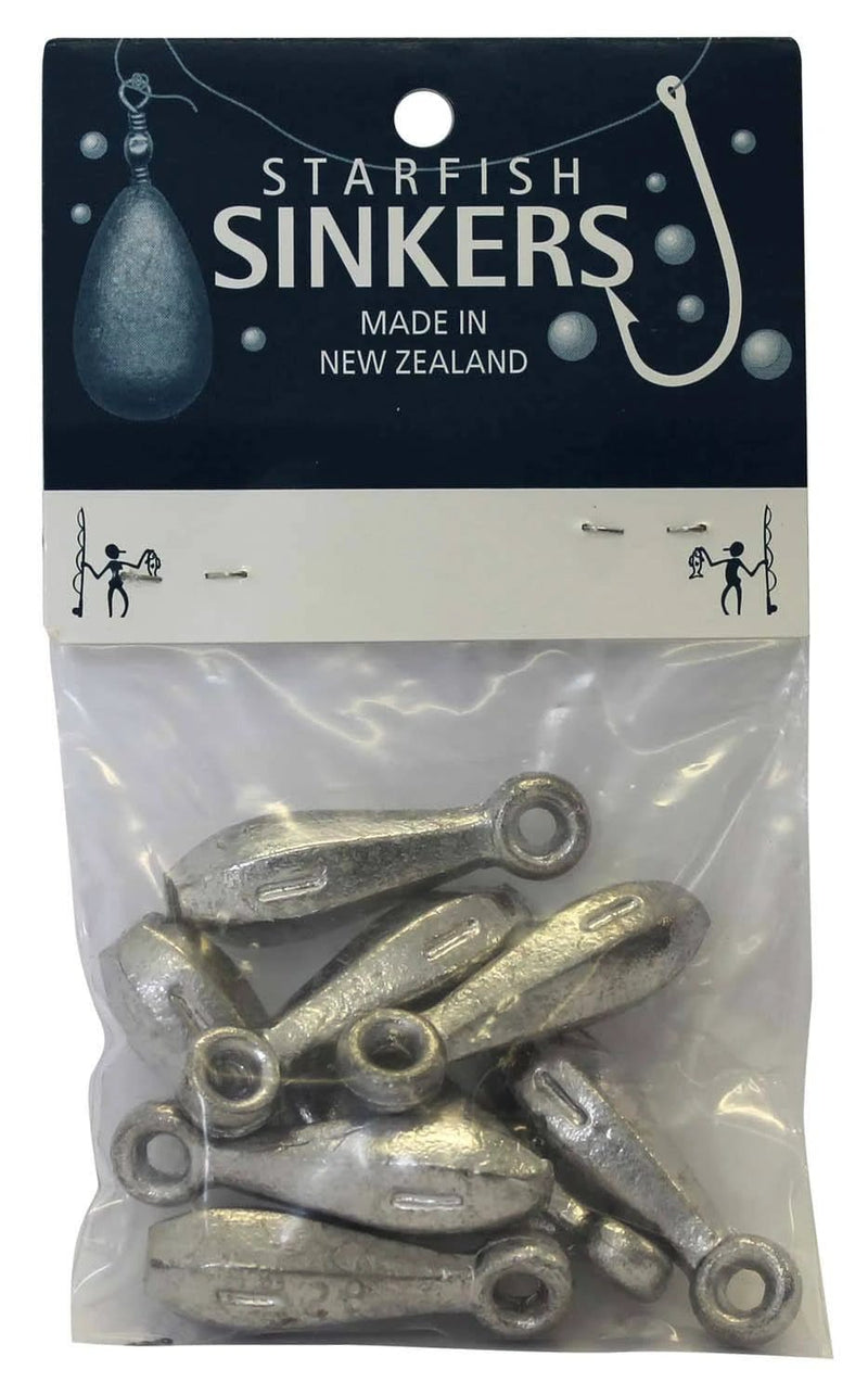 starfish Reef Sinkers Starfish Reef Sinker Packet 1 oz (8 per pack) Starfish Reef Sinker Pack 1 Oz 8 Count For Reef Fishing