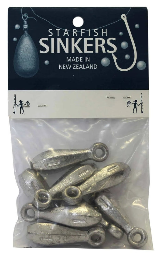 starfish Reef Sinkers Starfish Reef Sinker Packet 1 oz (8 per pack) Starfish Reef Sinker Pack 1 Oz 8 Count For Reef Fishing
