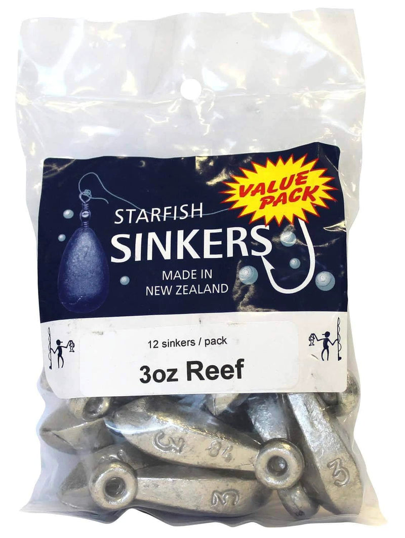 starfish Reef Sinkers Starfish Reef Sinker Value Pack 3oz (12 per pack) Starfish Reef Sinker Value Pack 3oz Versatile Fishing