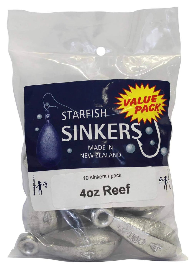 starfish Reef Sinkers Starfish Reef Sinker Value Pack 4oz (10 per pack) Starfish Reef Sinker Value Pack 10 Sleek 4oz Sinkers