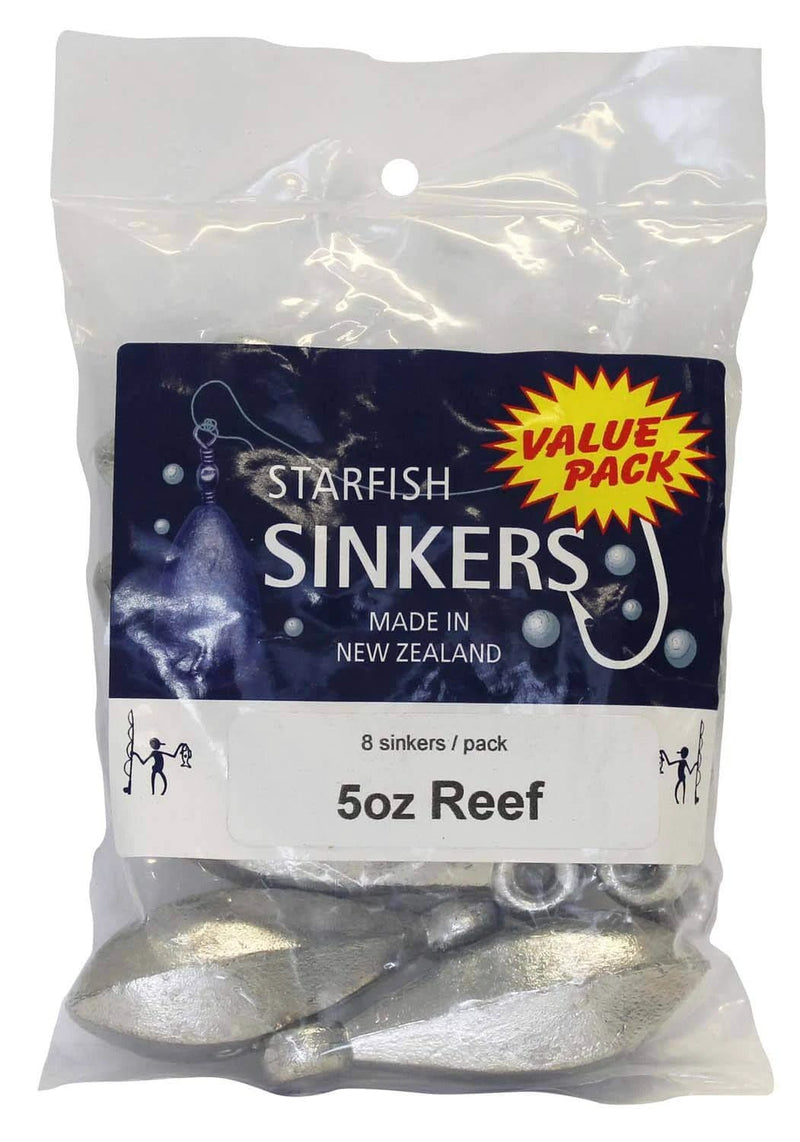 starfish Reef Sinkers Starfish Reef Sinker Value Pack 5oz (8 per pack) Starfish Reef Sinker Value Pack 5oz Versatile Weights