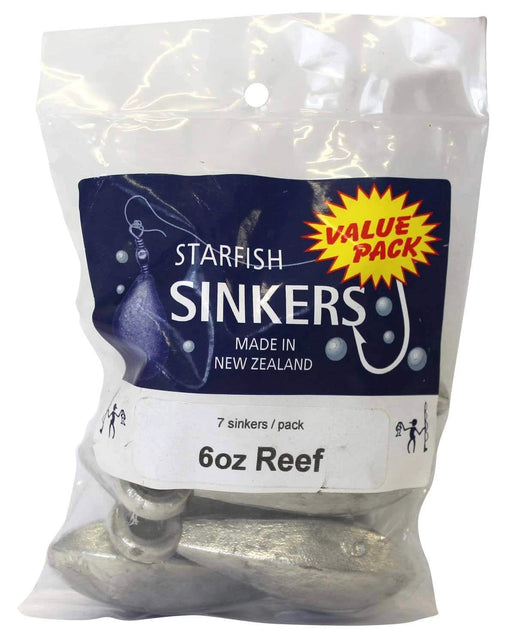 starfish Reef Sinkers Starfish Reef Sinker Value Pack 6oz (7 per pack) Starfish Reef Sinker Value Pack 6oz 7 Sinkers
