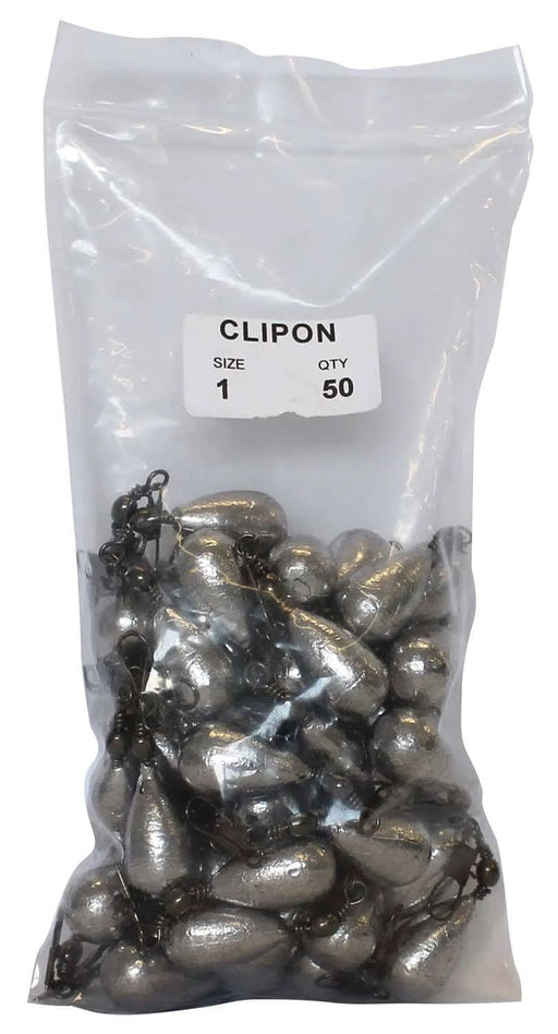 Starfish Clip On Sinkers 1oz Bulk 50 Built In Swivel Anglers