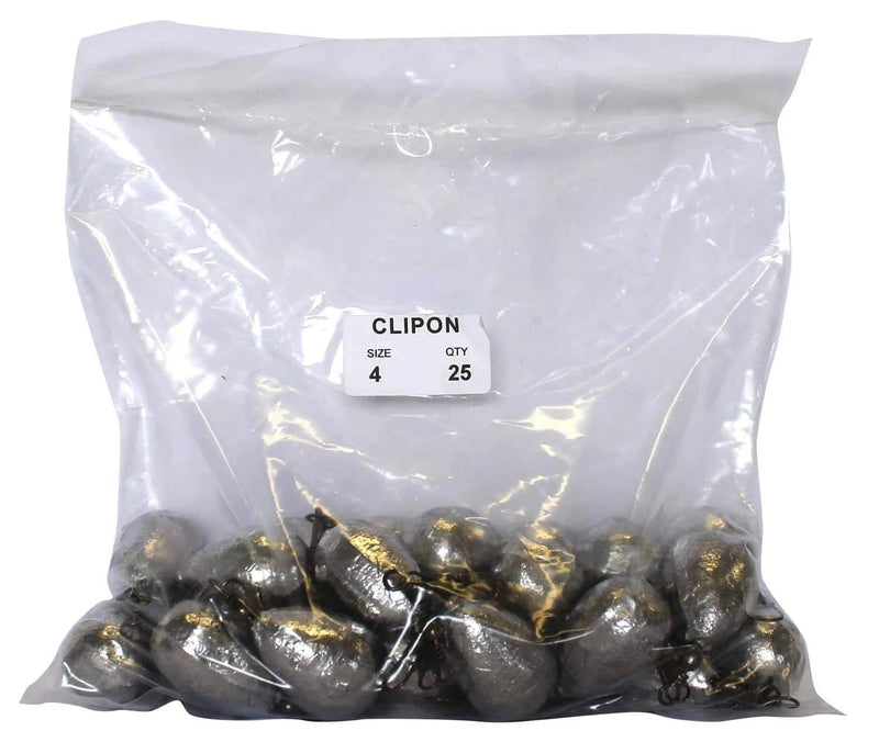 starfish Snap On Sinkers Clipon Sinker Bulk Pack 4oz (25 per pack) Clip On Sinkers 4oz Bulk Pack by Starfish