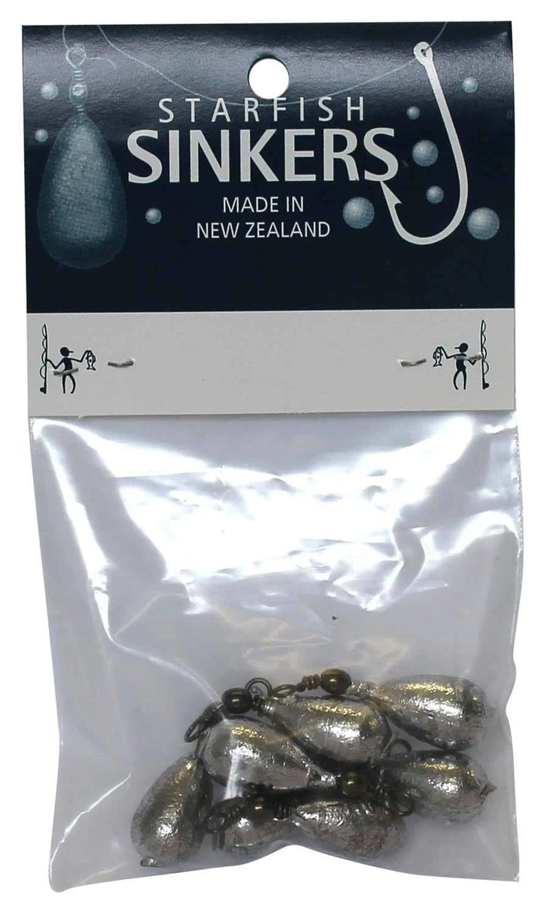 starfish Snap On Sinkers Starfish Clipon Sinker Packet 1/2oz (7 per pack) Starfish Clipon Sinker Packet 1/2oz Seven Pack
