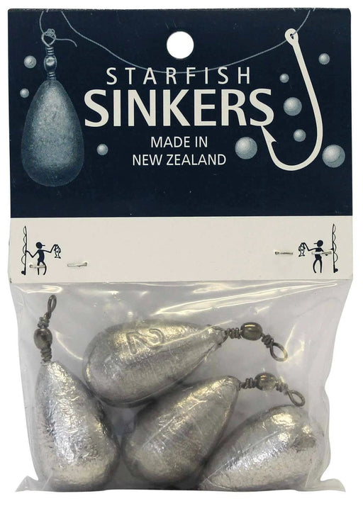 starfish Snap On Sinkers Starfish Clipon Sinker Packet 2oz (4 per pack) Starfish Clipon Sinker 2oz Pack for Fishing