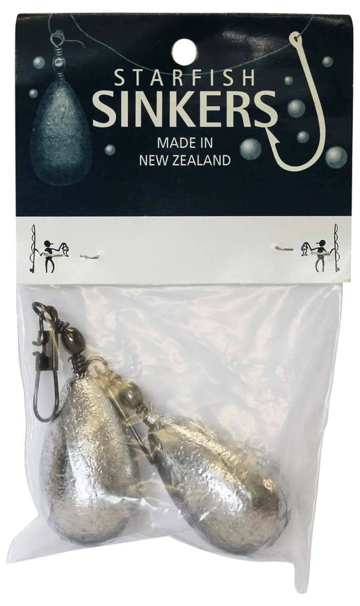 starfish Snap On Sinkers Starfish Clipon Sinker Packet 4oz (2 per pack) Starfish Clipon Sinker Packet 4oz 2 Pack