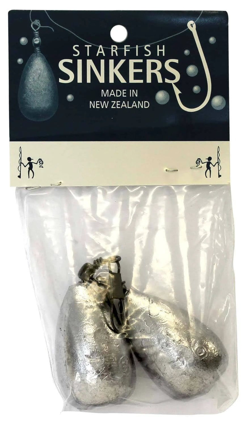 starfish Snap On Sinkers Starfish Clipon Sinker Packet 6oz (2 per pack) Starfish Clipon Sinker Packet 6oz Two Pack
