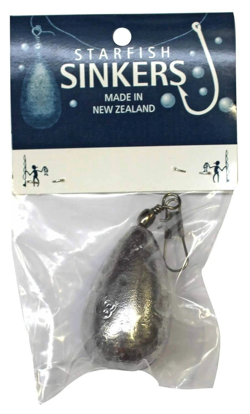 starfish Snap On Sinkers Starfish Clipon Sinker Packet 8oz (1 per pack) Starfish Clipon Sinker 8oz Swivel Versatility