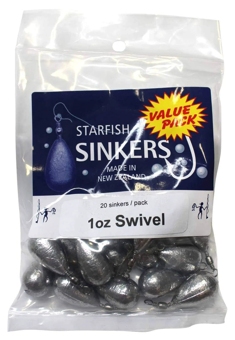 starfish Snap On Sinkers Starfish Clipon Sinker Value Pack 1oz (20 per pack) Starfish Clipon Sinker 1oz 20 Pack Value Sinkers