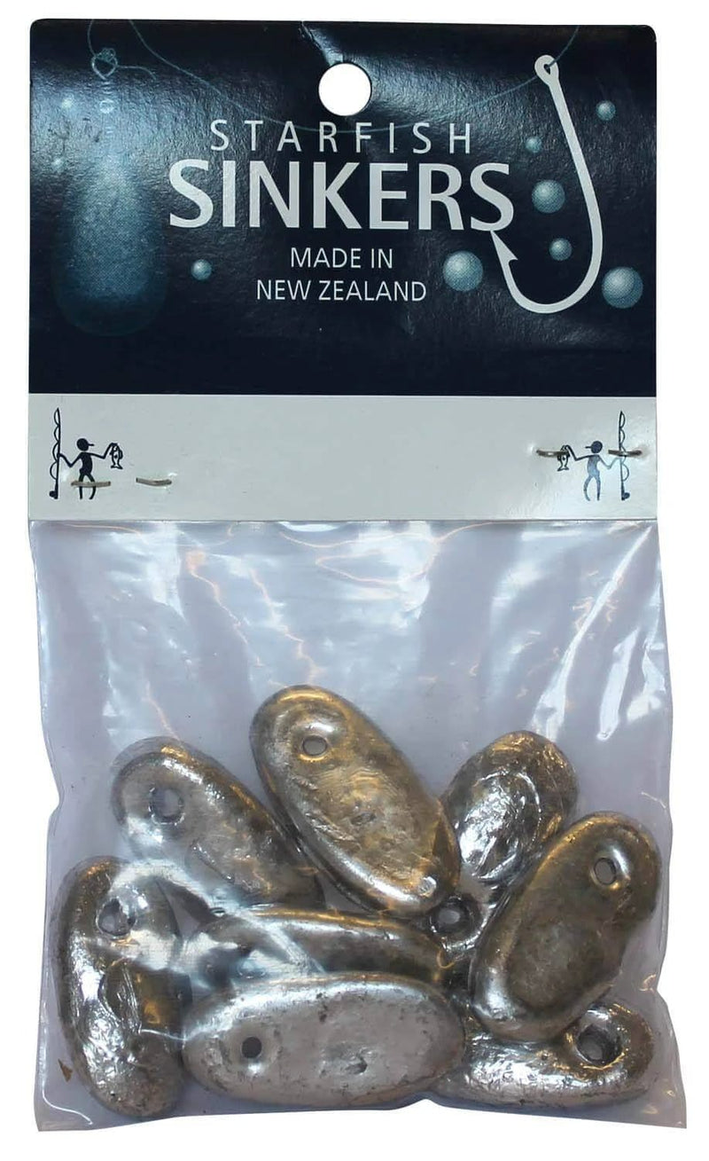 starfish Spoon Sinkers Starfish Spoon Sinker Sinker Packet 1oz (8 per pack) Starfish Spoon Sinker 1oz Pack 8 Sinkers