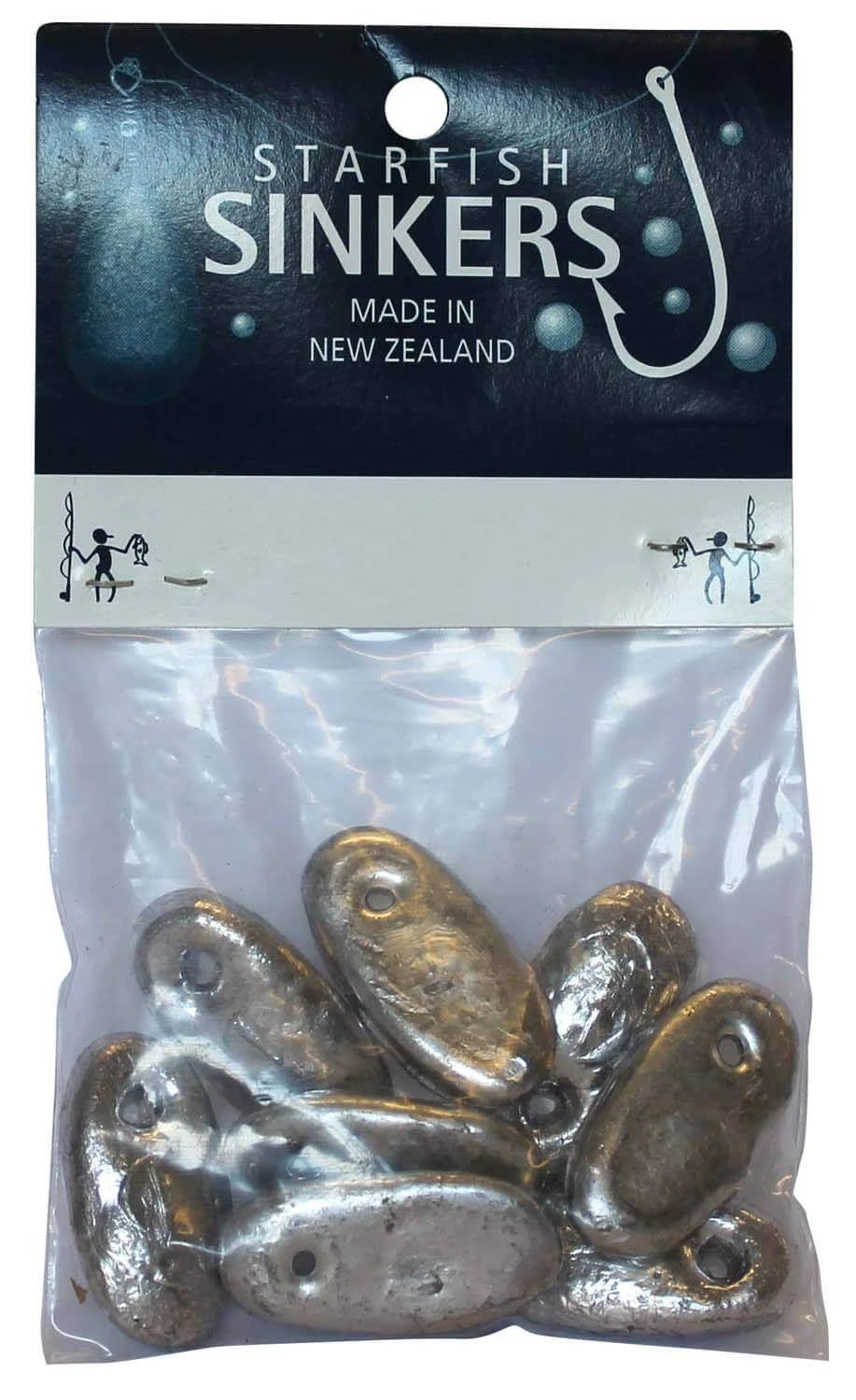 starfish Spoon Sinkers Starfish Spoon Sinker Sinker Packet 1oz (8 per pack) Starfish Spoon Sinker 1oz Pack 8 Sinkers