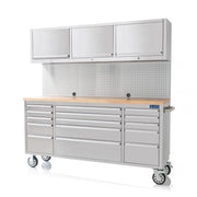 Kiwi Grab Kiwi Grab 72 Inch 18 Drawers Stainless Steel Tool Chest workbench 72 Inch 18 Drawers Stainless Steel Tool Chest workbench