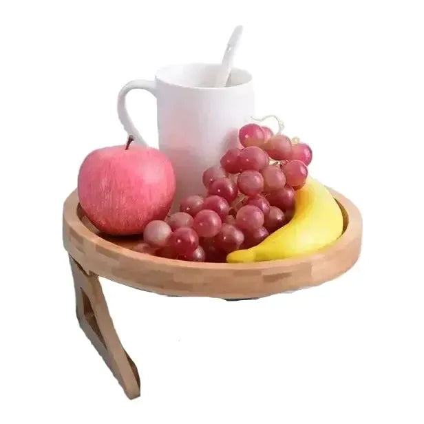Habicare Clip-On Wooden Sofa Armrest Tray Table Clip-On Wooden Sofa Armrest Tray Table