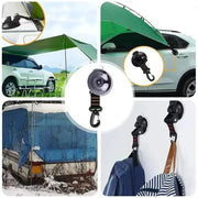 Habicare Heavy-Duty Car Suction Cup Anchor with Hook & Carabiner Heavy-Duty Car Suction Cup Anchor with Hook & Carabiner