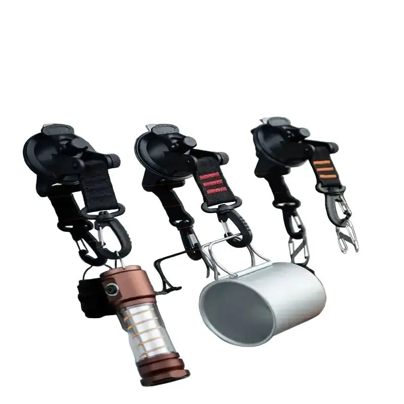 Habicare Heavy-Duty Car Suction Cup Anchor with Hook & Carabiner Heavy-Duty Car Suction Cup Anchor with Hook & Carabiner