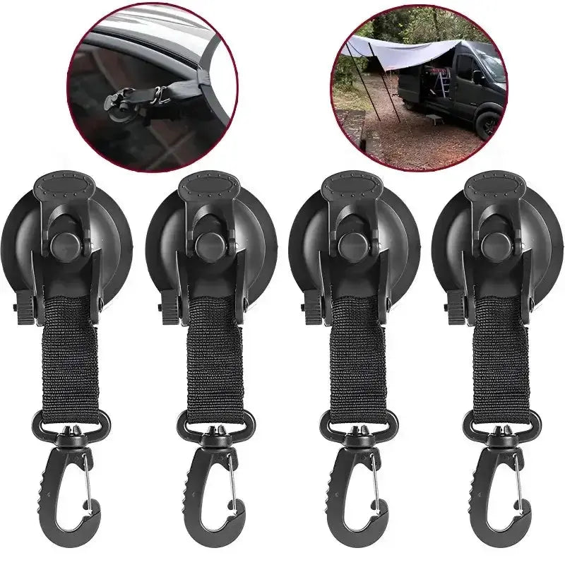 Habicare Heavy-Duty Car Suction Cup Anchor with Hook & Carabiner Heavy-Duty Car Suction Cup Anchor with Hook & Carabiner