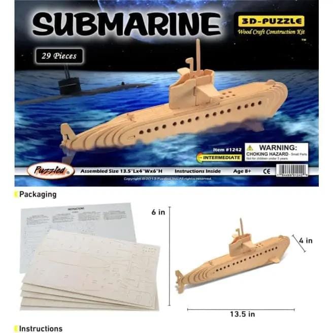 9eight5 3D Puzzle Submarine Submarine