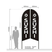 'SUSHI' 3.4m Ground Drill/SET Commercial Feather Banner Flag – view 1