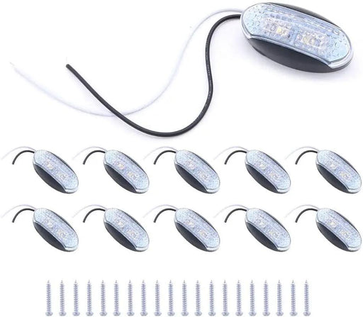 10 x Side Marker Lights White Trailer Truck – view 2