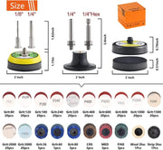 salelink.co.nz Unbranded 270PCS Sanding Discs Pad Variety Kit 270 Pcs Sanding Discs Kit 2 Inch Backer Plate