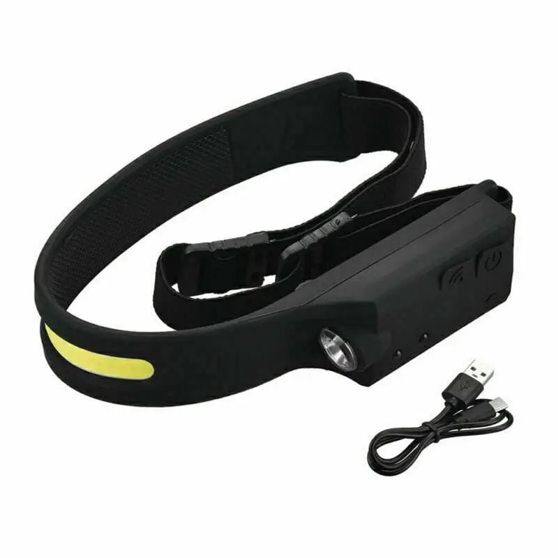 salelink.co.nz Unbranded LED Head Torch Headlight Headlamp Water Resistant COB LED Head Torch With Motion Sensor