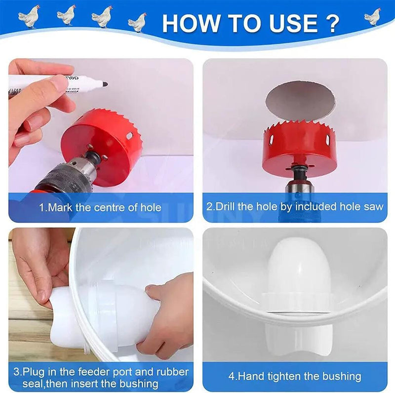 Automatic Chicken Feeders Poultry Gravity Fed Chicken Feeder – view 6