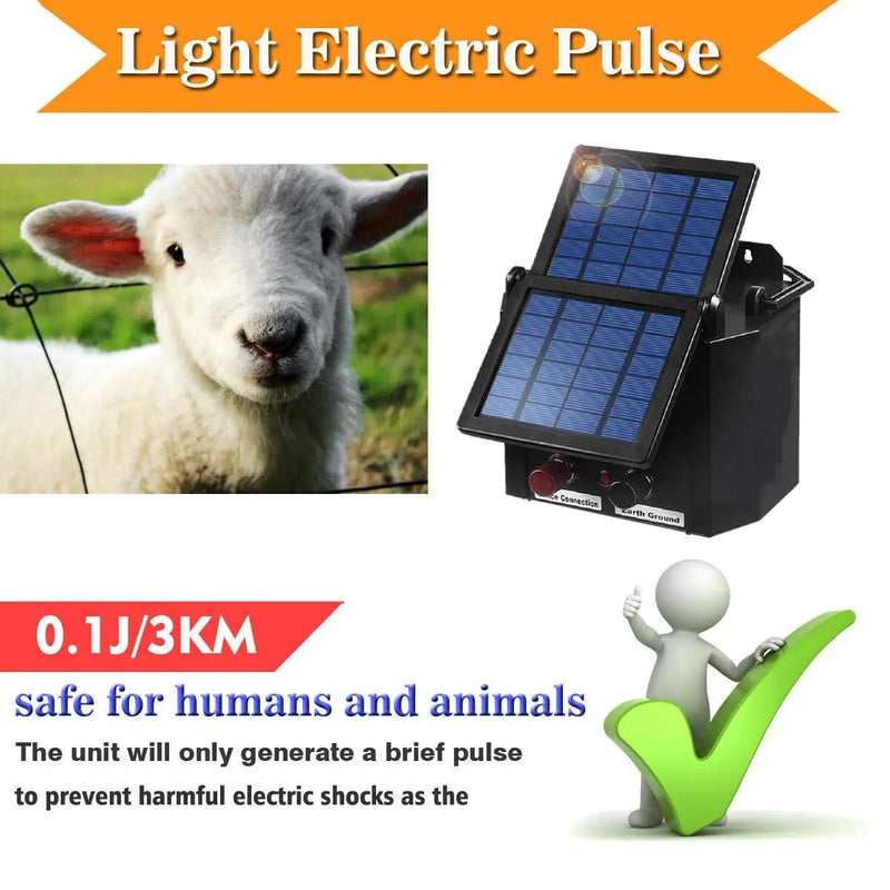salelink.co.nz Unbranded 3km Solar Electric Fence Energiser 3km Solar Electric Fence Energiser | Action Outdoors NZ