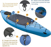 112x72cm Kayak Cockpit Drape Waterproof Seal Cockpit Cover – view 6