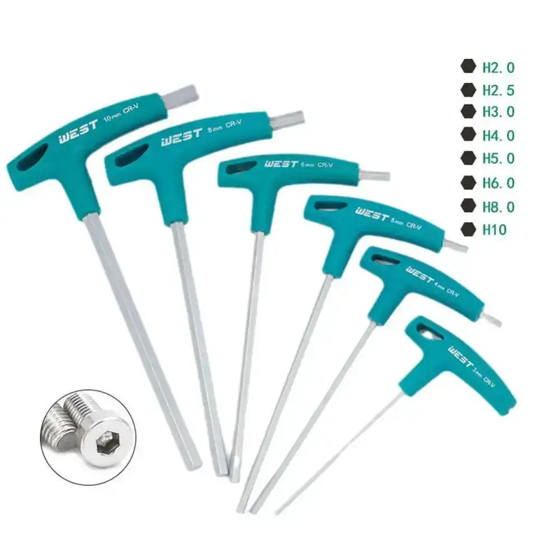 T-Handle Hex Allen Key Set – 2mm to 10mm (different sizes available) – view 1