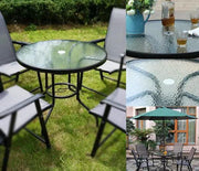 dealonline.co.nz dealonlinenz 80CM Quality Tempered Glass Round Garden Table 80CM Quality Tempered Glass Round Garden Table