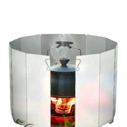 Tall Aluminium Stove Windscreen – Foldable Gas Burner Shield – view 5
