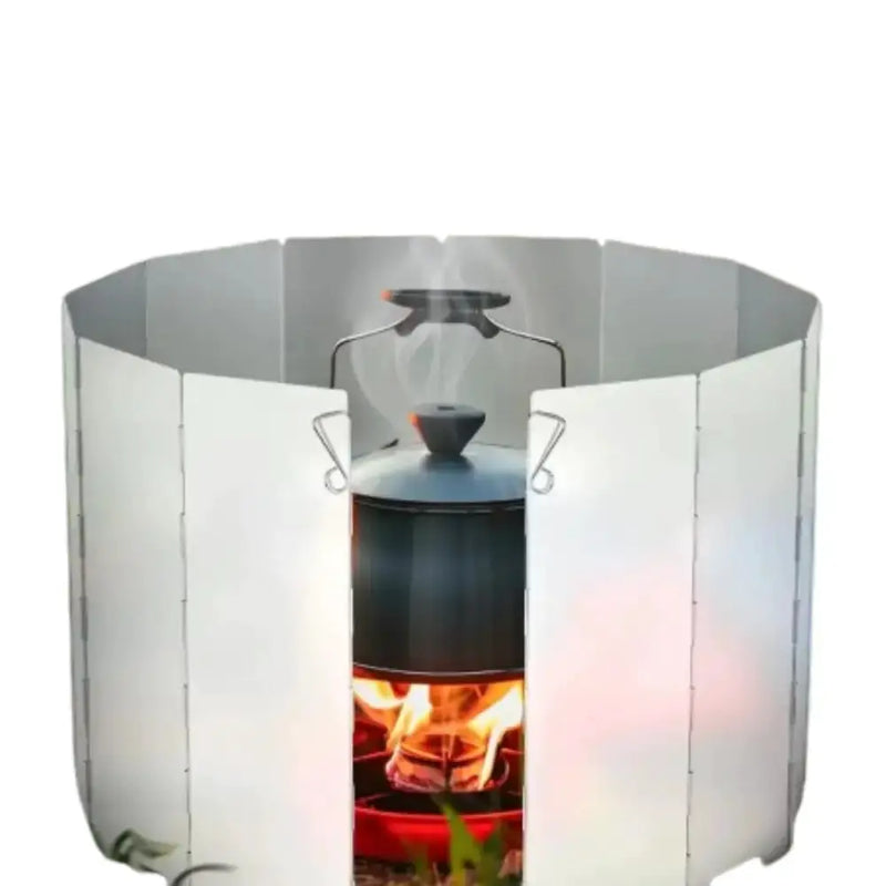 Tall Aluminium Stove Windscreen – Foldable Gas Burner Shield – view 5