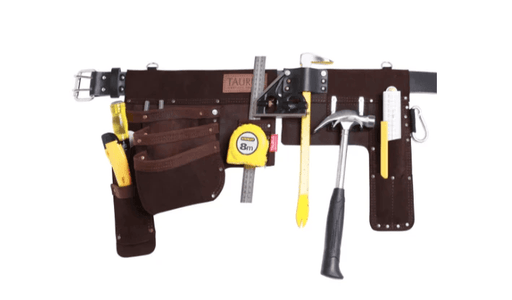 Taurus Leather Heavy Duty Hipster Split Apron Right Hand Brown For Pro Electricians