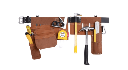 Taurus Leather Heavy Duty Hipster Split Apron Barley For Carpenters And Electricians Durable Comfort Quick Access