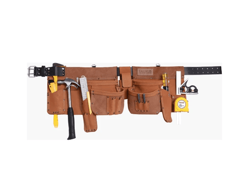 Super Yankee Heavy Duty Leather Toolbelt by Taurus for Professionals Tradespeople Durable New Zealand Full Grain Leather