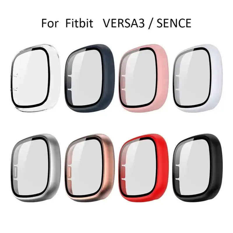Habicare TWS Tempered Glass Case Cover for the Fitbit Versa 3 Tempered Glass Case Cover for the Fitbit Versa 3