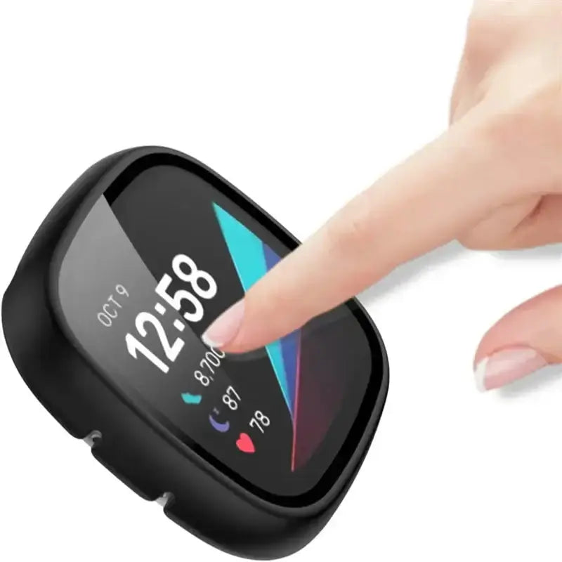 Habicare TWS Tempered Glass Case for the Fitbit Sense Tempered Glass Case for the Fitbit Sense